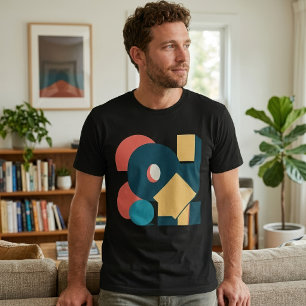 Retro vintage geometric risograph, risoprint  T-Shirt
