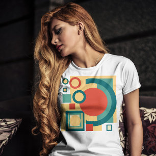 Retro vintage geometric risograph, risoprint  T-Shirt