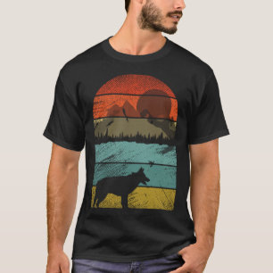 Retro vintage German Shepherd Dogs and cute anima T-Shirt