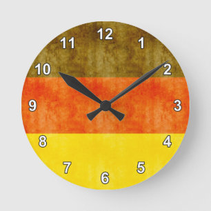 Retro Vintage Germany Flag Round Clock
