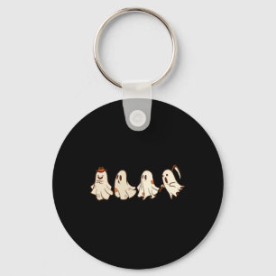 Retro Vintage Ghost Halloween Boo Trick Or Treat S Key Ring