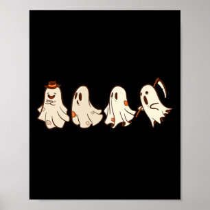 Retro Vintage Ghost Halloween Boo Trick Or Treat S Poster