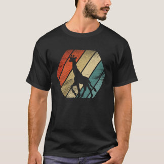 Retro vintage Giraffe and cute animal 8 T-Shirt