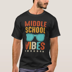 Retro Vintage Glasses Middle School Vibes Back To T-Shirt