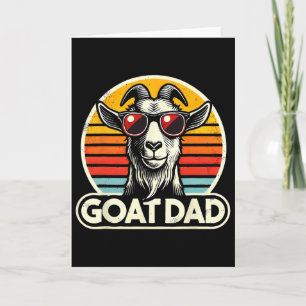 Retro Vintage Goat Dad Best Goat Daddy Funny Fathe Card