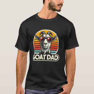 Retro Vintage Goat Dad Best Goat Daddy Funny Fathe T-Shirt