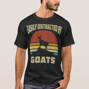 Retro Vintage Goat Farmer Gifts Easily Distracted T-Shirt