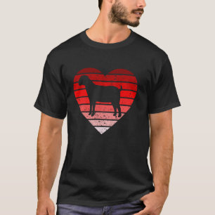 Retro Vintage Goat Valentine S Day For Farmer T-Shirt