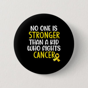 Retro Vintage Gold Ribbon Childhood Cancer Awarene 6 Cm Round Badge