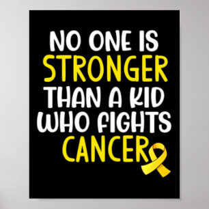Retro Vintage Gold Ribbon Childhood Cancer Awarene Poster