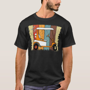 Retro Vintage Golf Cart 60's 70's  Golfer Golf T-Shirt