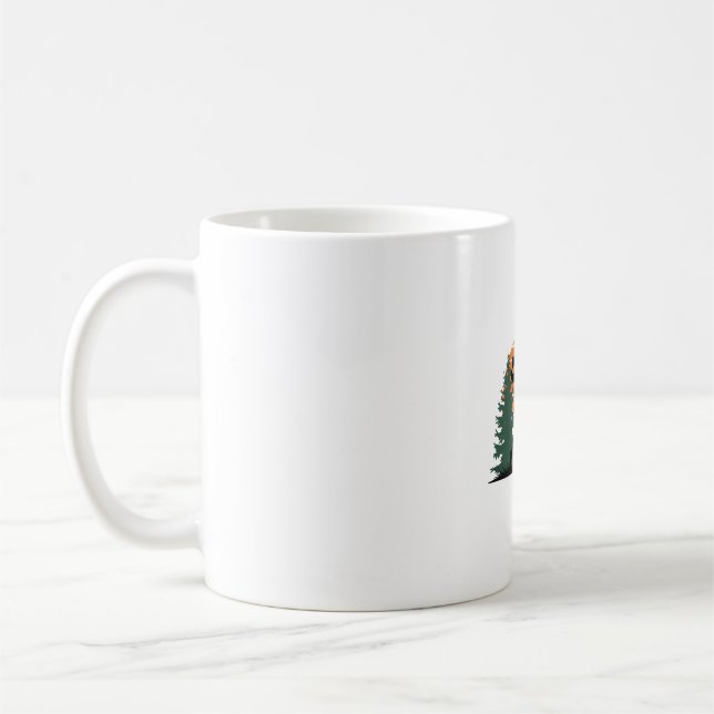 Retro Vintage Golf Disc Playing Coffee Mug (Left)
