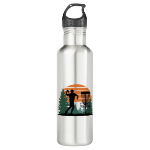 Retro Vintage Golf Disk Playing 710 Ml Water Bottle