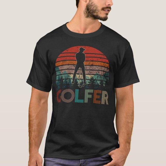 Retro vintage golfer  T-Shirt (Front)