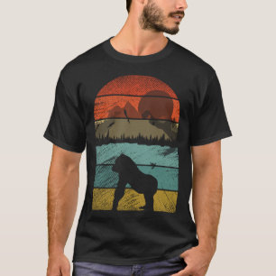 Retro vintage Gorilla  and cute animal T-Shirt