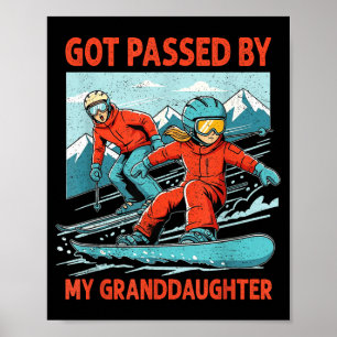 Retro Vintage Got Ped By My Granddaughter Funny Sk Poster