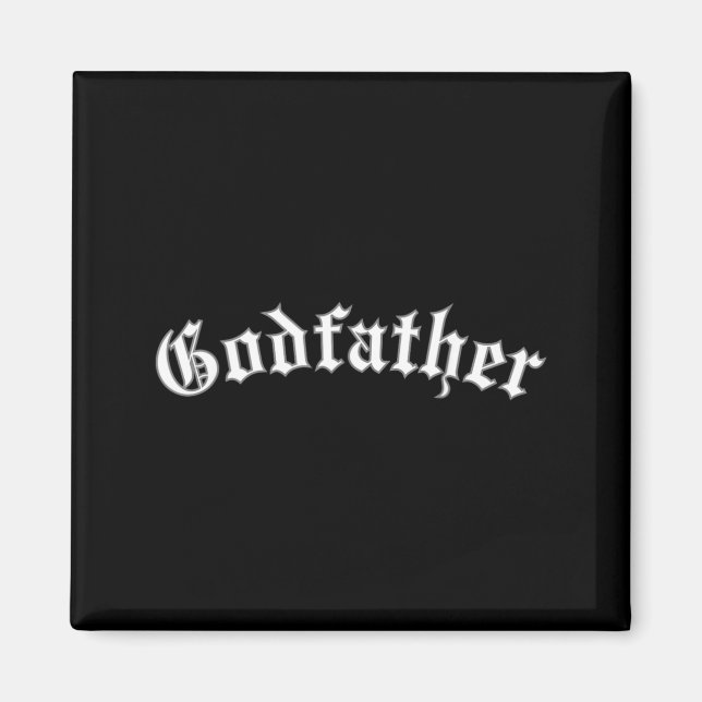 Retro Vintage Gothic Godfather Magnet (Front)