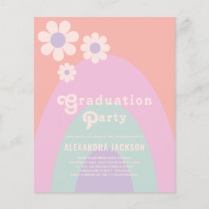 Retro Vintage Graduation Party Budget Flyer