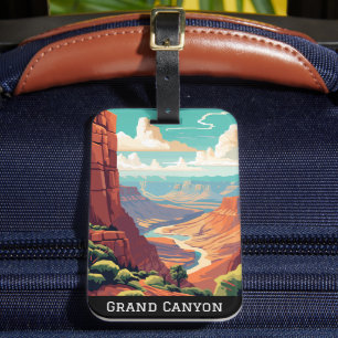 Retro Vintage Grand Canyon National Park Arizona  Luggage Tag