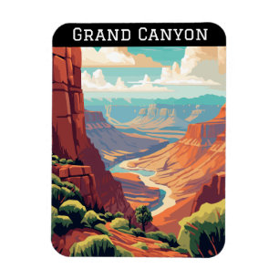 Retro Vintage Grand Canyon National Park Arizona  Magnet