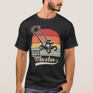 Retro Vintage Grass Master Lawn Mowing Funny Lawn T-Shirt