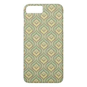 Retro vintage green and yellow pattern iPhone 8 plus/7 plus case