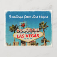 Retro Vintage Greeting from Fabulous Las Vegas