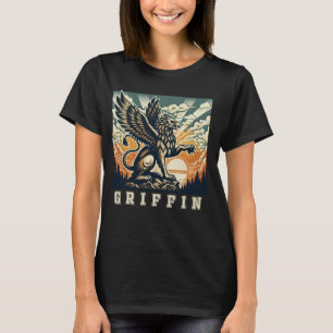 Retro Vintage Griffin Sunset Legendary Griffin lov T-Shirt