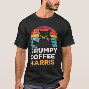 Retro Vintage Grumpy Coffee Harris T-Shirt