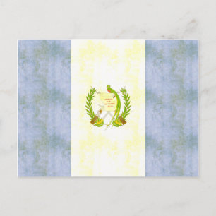 Retro Vintage Guatemala Flag Postcard