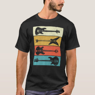 Retro Vintage Guitars  Bass Guitar Music  Bassist T-Shirt