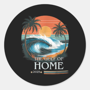Retro Vintage Gulf Of Home 2025 Apparel American F Classic Round Sticker