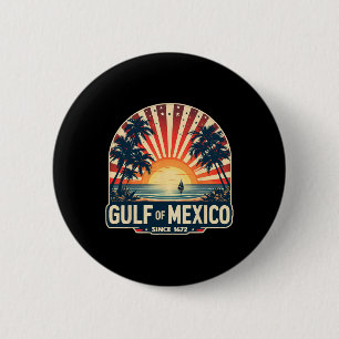 Retro Vintage Gulf Of Mexico Since 1672 6 Cm Round Badge