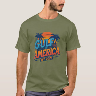 Retro Vintage Gulf of US 2025 American Flag Mexico T-Shirt