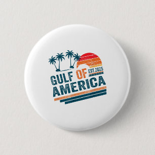 Retro Vintage Gulf Of Us America 2025 American Fla 6 Cm Round Badge