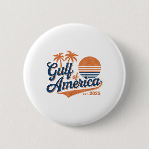Retro Vintage Gulf Of Us America 2025 American Fla 6 Cm Round Badge