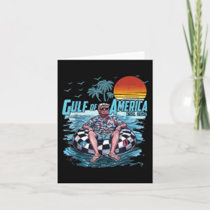 Retro Vintage Gulf Of Us America 2025 American Fla Card