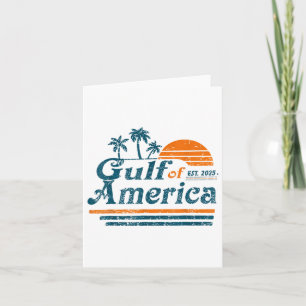 Retro Vintage Gulf Of Us America 2025 American Fla Card