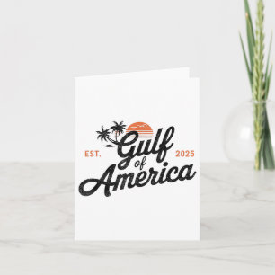 Retro Vintage Gulf Of Us America 2025 American Fla Card