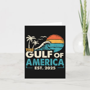 Retro Vintage Gulf Of Us America 2025 American Fla Card
