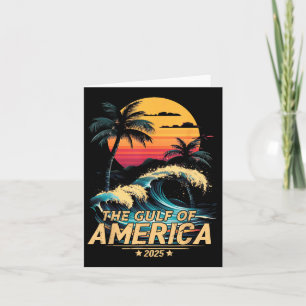 Retro Vintage Gulf Of Us America 2025 American Fla Card