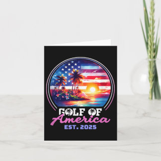 Retro Vintage Gulf Of Us America 2025 American Fla Card