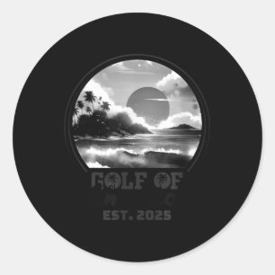 Retro Vintage Gulf Of Us America 2025 American Fla Classic Round Sticker