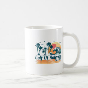 Retro Vintage Gulf Of Us America 2025 American Fla Coffee Mug
