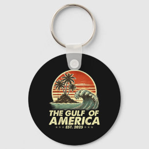 Retro Vintage Gulf Of Us America 2025 American Fla Key Ring
