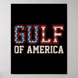 Retro Vintage Gulf Of Us America 2025 American Fla Poster