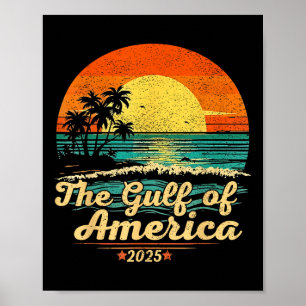 Retro Vintage Gulf Of Us America 2025 American Fla Poster