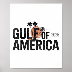 Retro Vintage Gulf Of Us America 2025 American Fla Poster
