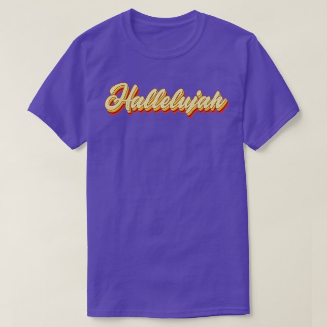 Retro Vintage Hallelujah T-Shirt (Design Front)