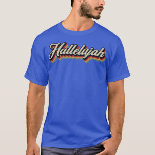 Retro Vintage Hallelujah Typography T-Shirt